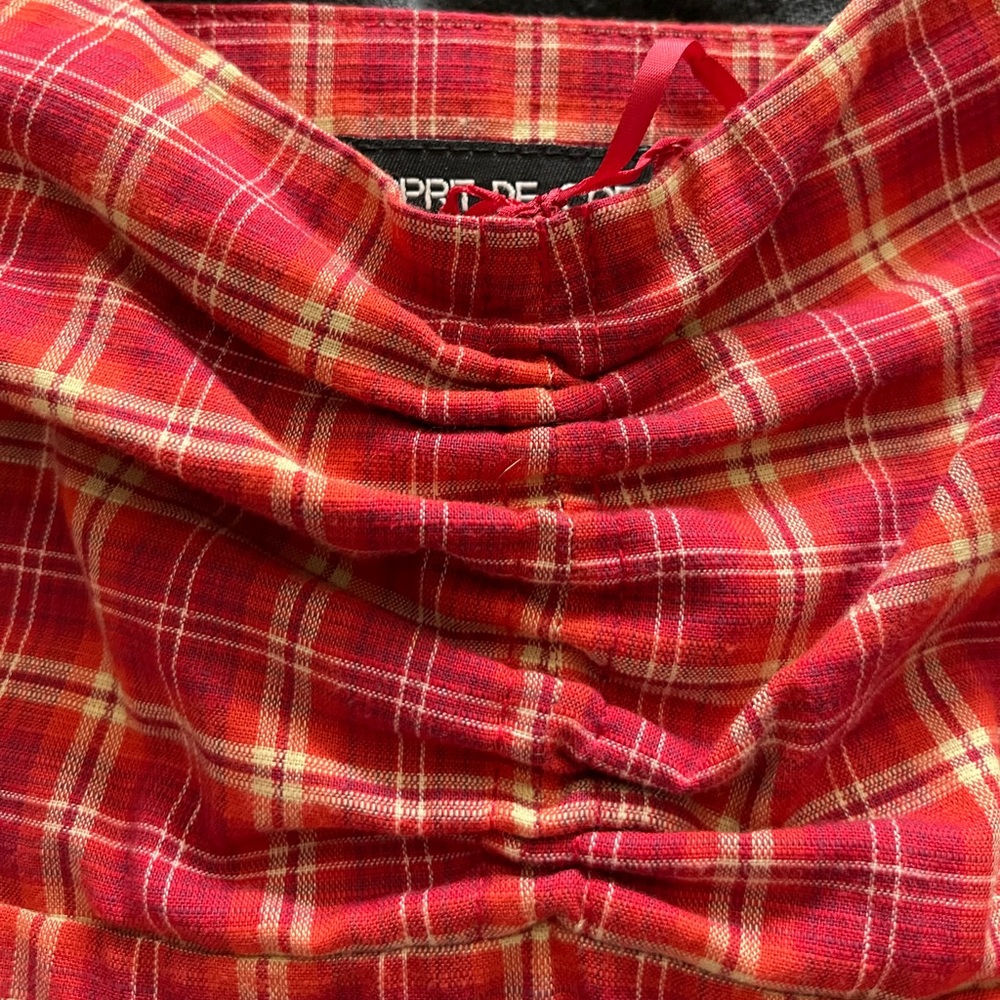Vintage 80s/90s Esprit plaid mini dress size 5/6 - Picture 10 of 15